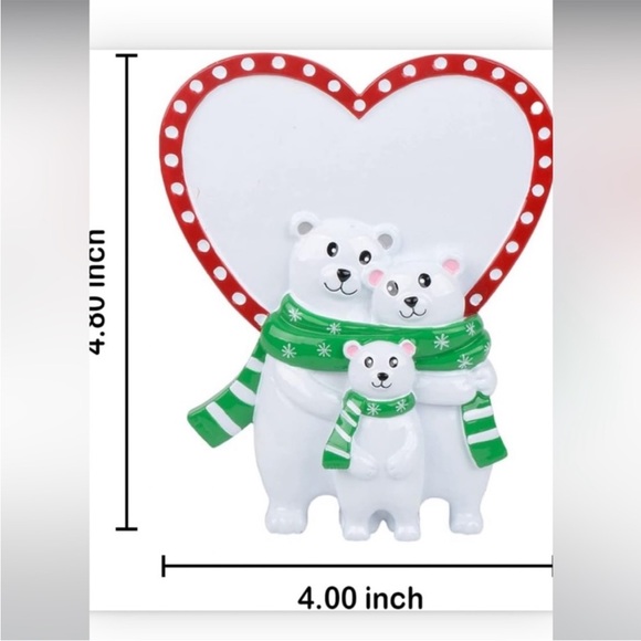 Family Of Three Personalized Polar Bear
Tabletop Ornament - Picture 2 of 4